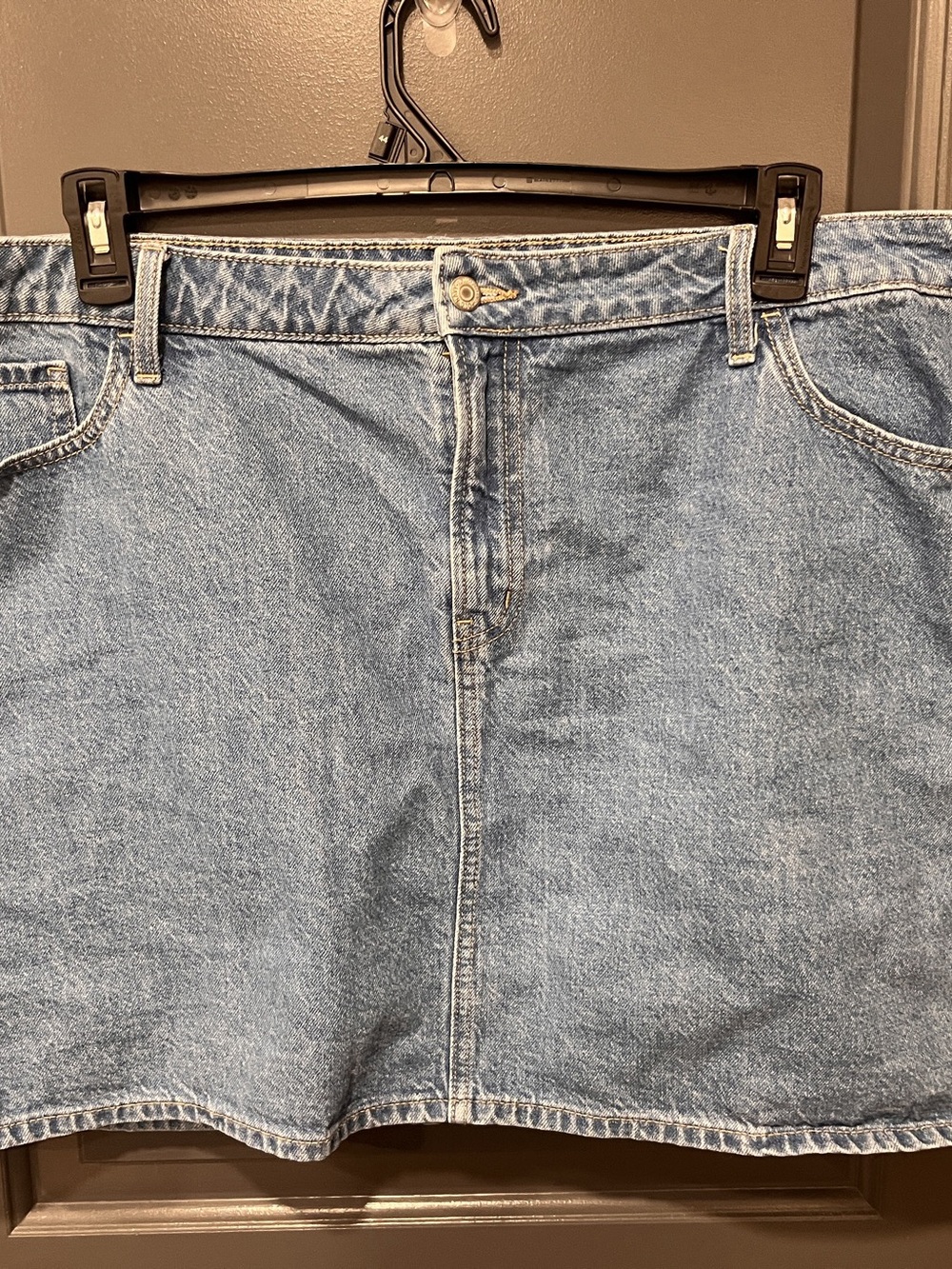 Old Navy Mid-Rise Wow Denim Skirt Denim Mini Skirt Blue Size 20